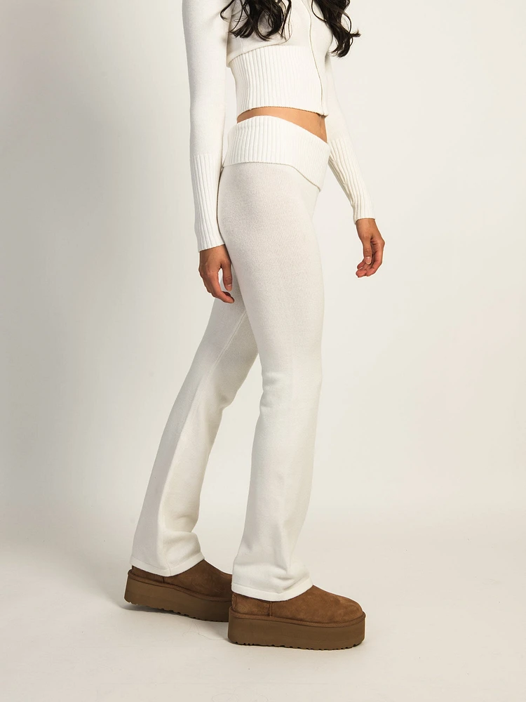 HARLOW BROOKE FLARE PANT - OFF WHITE