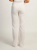 HARLOW PAYTON POINTELLE PRINT PANT - WHITE/PINK