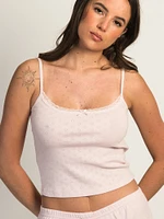 HARLOW MALLORY HEART TANK TOP - BABY PINK