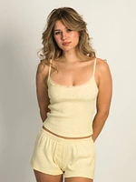HARLOW MALLORY HEART TANK TOP - YELLOW