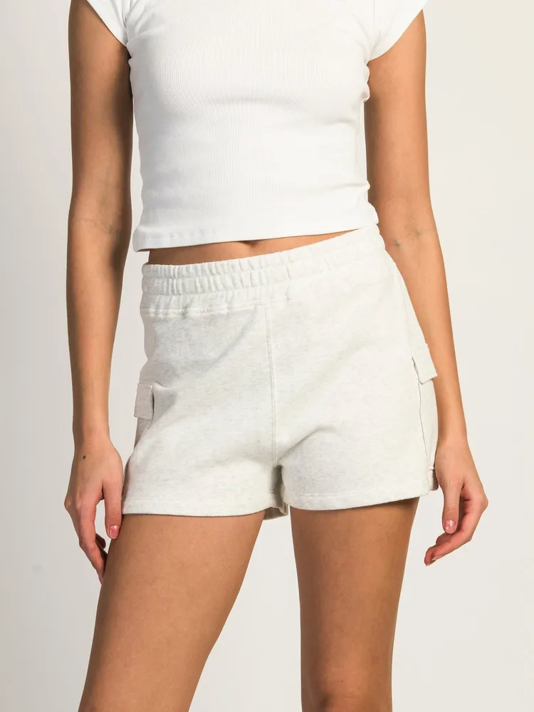 HARLOW HEIDI FLEECE MELANGE SHORT - CLOUD CLEARANCE