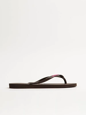 HAVAIANAS SLIM SPARKLE ME FEMME - MARRON