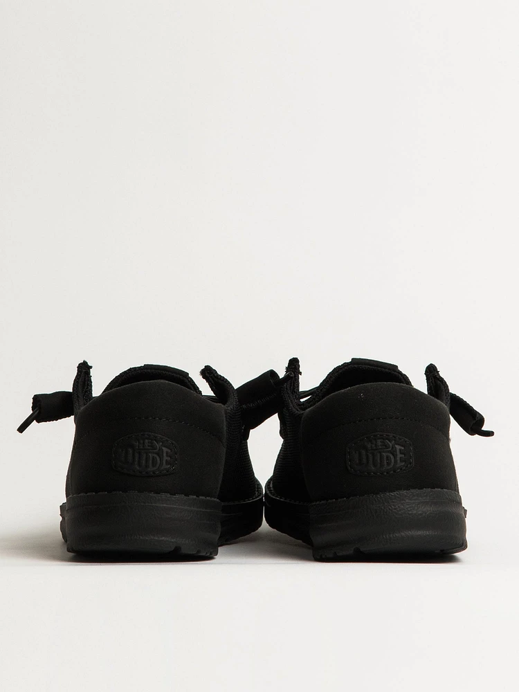 WOMENS HEYDUDE WENDY FUNK MONO SNEAKER - BLACK