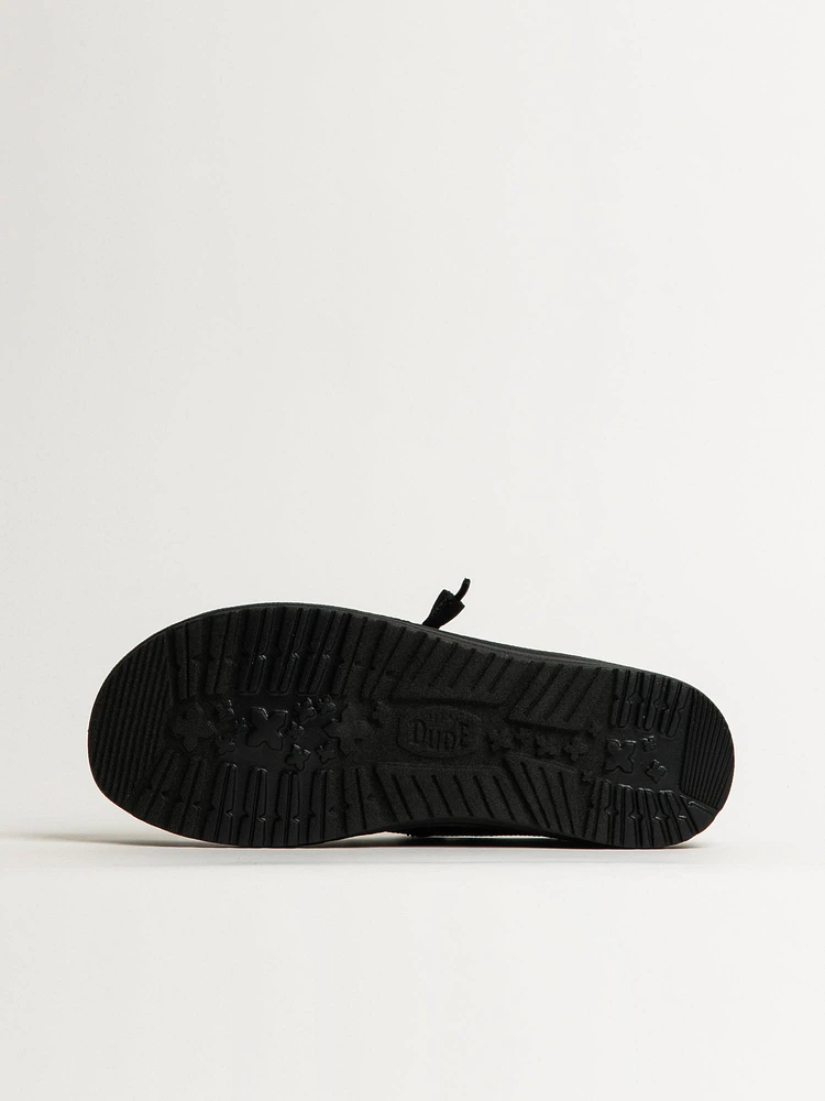 WOMENS HEYDUDE WENDY FUNK MONO SNEAKER - BLACK
