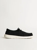 WOMENS HEYDUDE WENDY STRETCH SOX SNEAKER - BLACK/WHITE