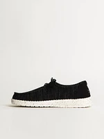 WOMENS HEYDUDE WENDY STRETCH SOX SNEAKER - BLACK/WHITE