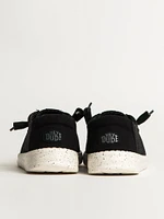 WOMENS HEYDUDE WENDY STRETCH SOX SNEAKER - BLACK/WHITE
