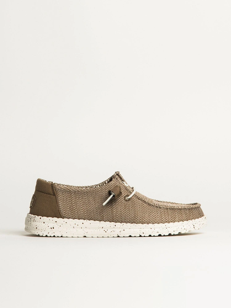 WOMENS HEYDUDE WENDY STRETCH SOX - WALNUT