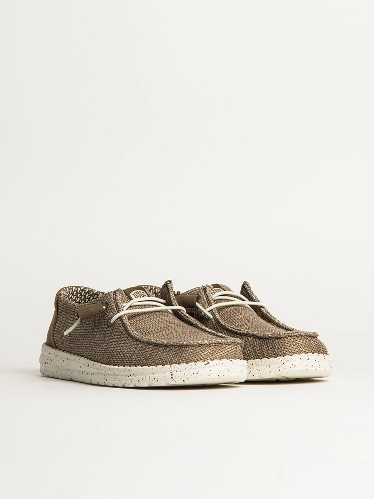 WOMENS HEYDUDE WENDY STRETCH SOX - WALNUT