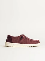 WOMENS HEYDUDE WENDY STRETCH SOX - BURGUNDY