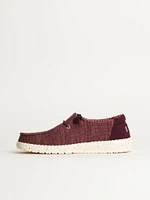 WOMENS HEYDUDE WENDY STRETCH SOX - BURGUNDY