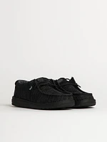 KIDS HEYDUDE WALLY YOUTH STRETCH SOX - BLACK
