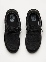KIDS HEYDUDE WALLY YOUTH STRETCH SOX - BLACK