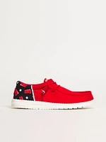 MENS HEYDUDE WALLY FUNK SOLO CUP SLIP-ON - RED