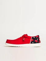MENS HEYDUDE WALLY FUNK SOLO CUP SLIP-ON - RED