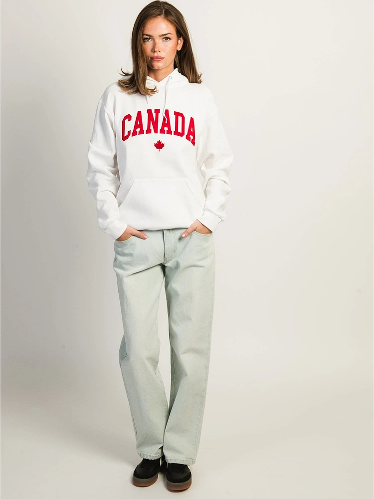 HOTLINE APPAREL CANADA EMBROIDERED HOODIE - WHITE