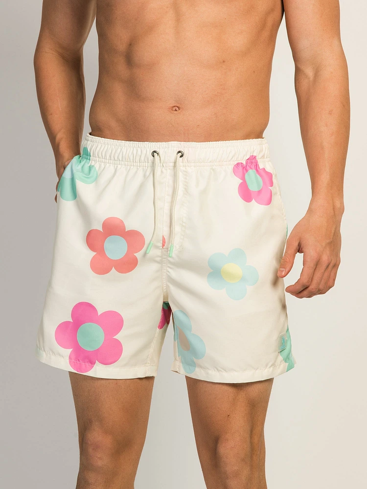 ISLAND HAZE DAISY 5IN VOLLEY SHORT - CREAM
