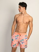 ISLAND HAZE PALM 5IN VOLLEY SHORT - PEACH