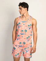 ISLAND HAZE PALM 5IN VOLLEY SHORT - PEACH