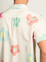 ISLAND HAZE DAISY CHEMISE TISSÉE À MANCHES COURTES - CRÈME