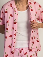 CHEMISE MANCHES COURTES ISLAND HAZE CHERRY
