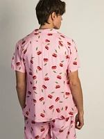 CHEMISE MANCHES COURTES ISLAND HAZE CHERRY