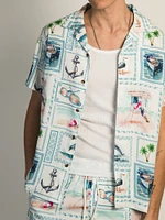CHEMISE MANCHES COURTES ISLAND HAZE NAUTICAL