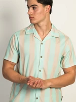 ISLAND HAZE - CHEMISE TISSÉE À MANCHES COURTES ET RAYURES VERTICALES