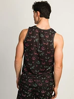 ISLAND HAZE BOOBIES AOP TANK - BLACK