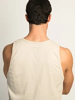 ISLAND HAZE BEER EMBROIDERED TANK TOP - TAUPE