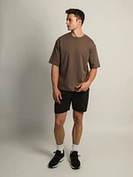 KOLBY KEEP COOL BOXY FIT TEE - BROWN