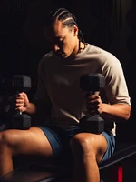 KOLBY KEEP COOL BOXY FIT TEE - PEBBLE