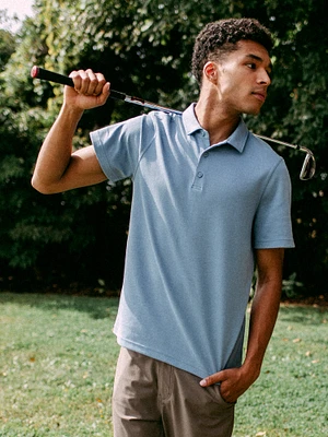 KOLBY KEEP COOL POLO - POWDER BLUE