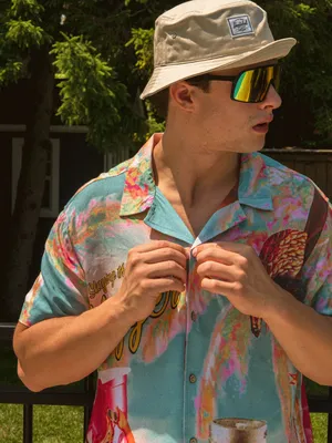 KOLBY RAYON PRINTED SHIRT - CLEARANCE