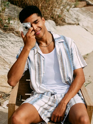 KOLBY STRIPE SHIRT - BLUE