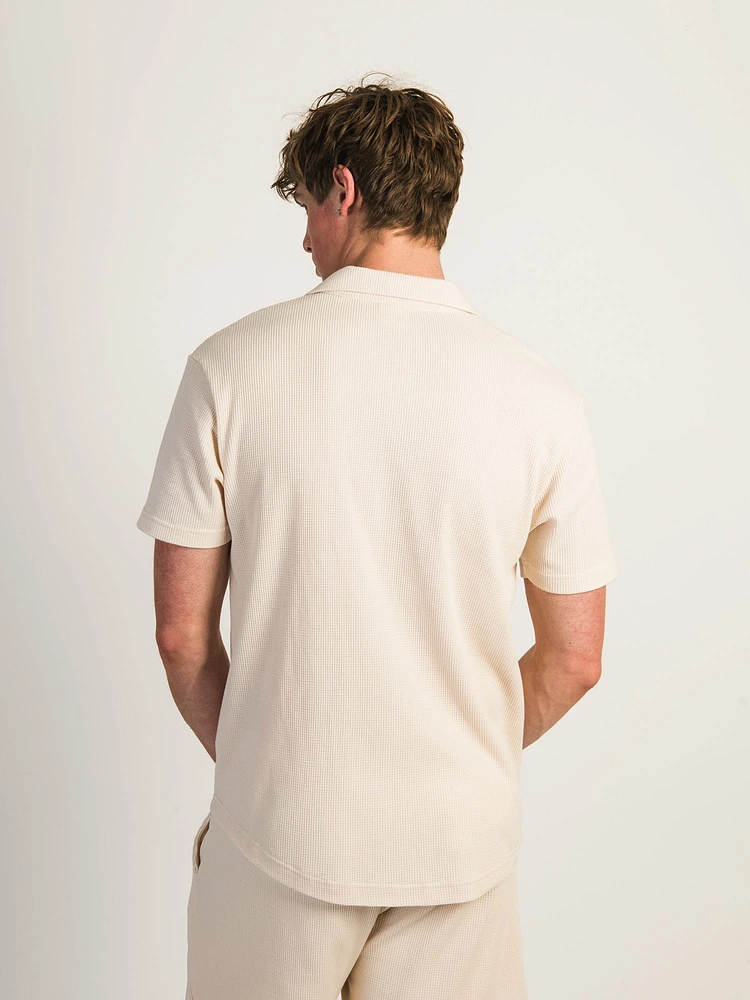 CHEMISE KOLBY GAUFRÉE – CRÈME