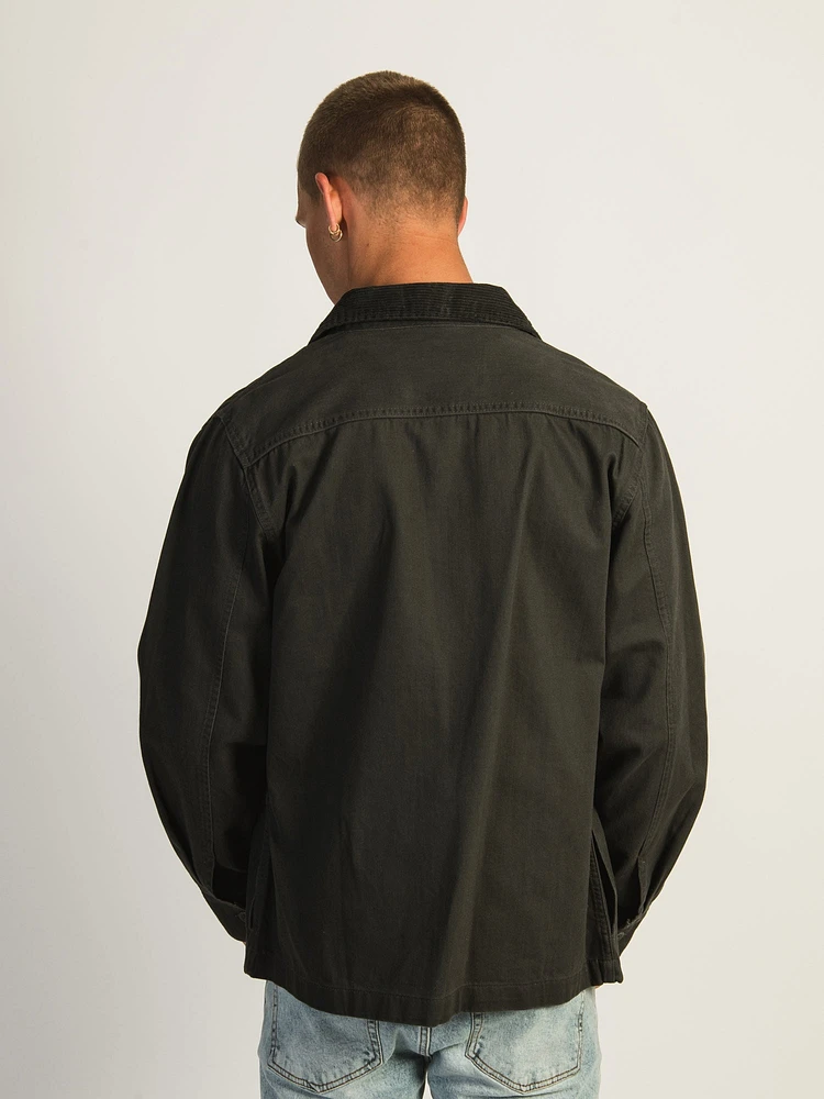 KOLBY TWILL UTILITY JACKET - BLACK