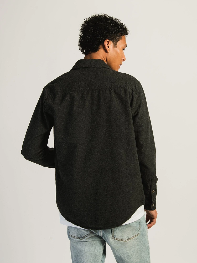 CHEMISE KOLBY EN FLANELLE DE TOUS LES JOURS- GRIS FONCÉ