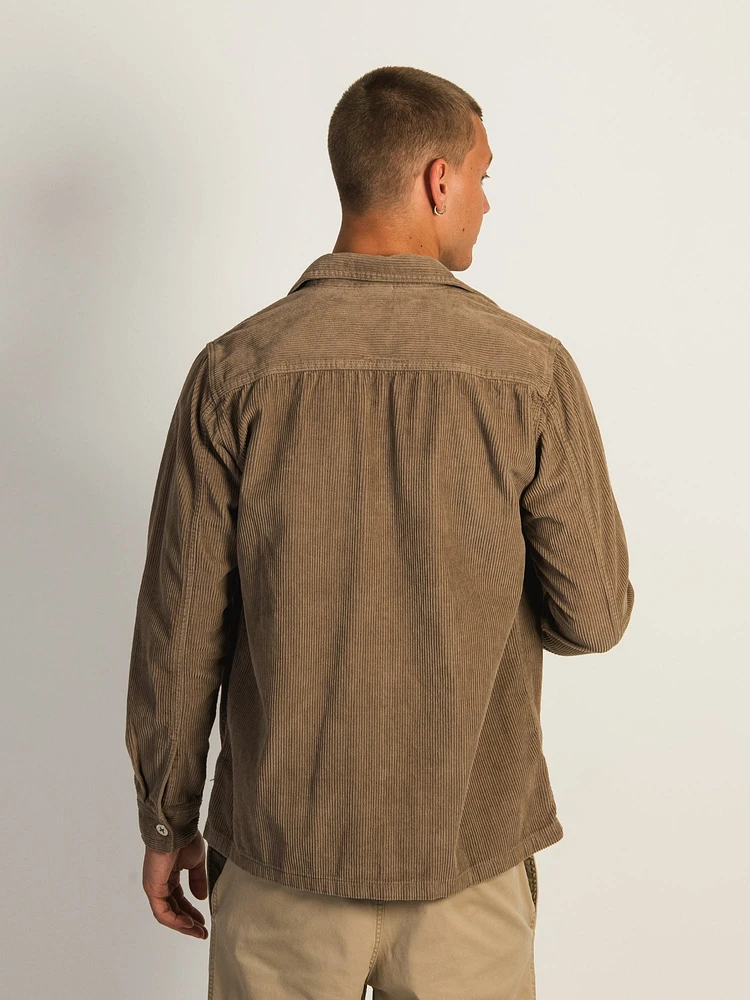 SURCHEMISE KOLBY EN VELOURS CÔTELÉ - BEIGE