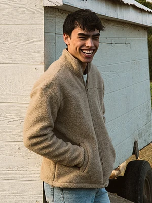 VESTE SHERPA KOLBY - TAUPE