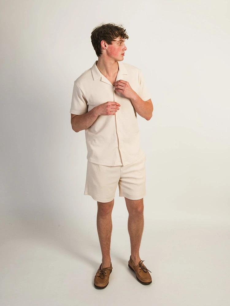 KOLBY WAFFLE SHORT - CREAM