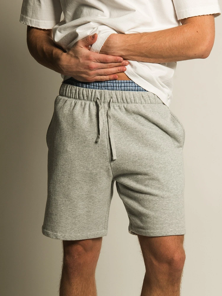 KOLBY FLEECE SHORT - HEATHER GREY