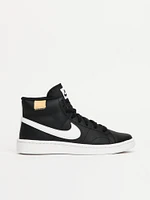 WOMENS NIKE COURT ROYALE 2 MID SNEAKER - BLACK/WHITE