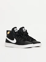 WOMENS NIKE COURT ROYALE 2 MID SNEAKER - BLACK/WHITE