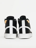 WOMENS NIKE COURT ROYALE 2 MID SNEAKER - BLACK/WHITE