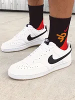 MENS NIKE COURT VISION LOW NEXT NATURE SNEAKER - WHITE/BLACK