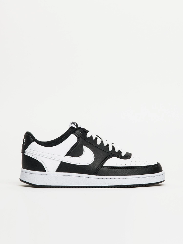 WOMENS NIKE COURT VISION LOW NEXT NATURE SNEAKER - BLACK/WHITE