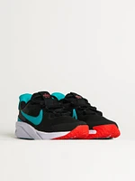 KIDS NIKE STAR RUNNER 4 SHOES - BLACK/BRIGHT CRIMSON/WHITE/DUSTY CACTU