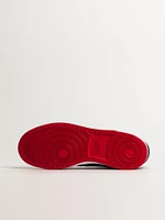 MENS NIKE COURT VISION LOW SNEAKER - BLACK/WHITE/UNIVERSITY RED