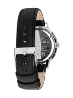 NIXON KENSINGTON LEATHER - BLACK WATCH - CLEARANCE